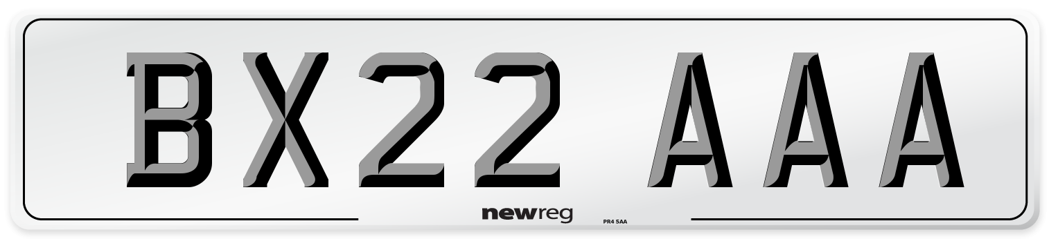 BX22 AAA Number Plate from New Reg